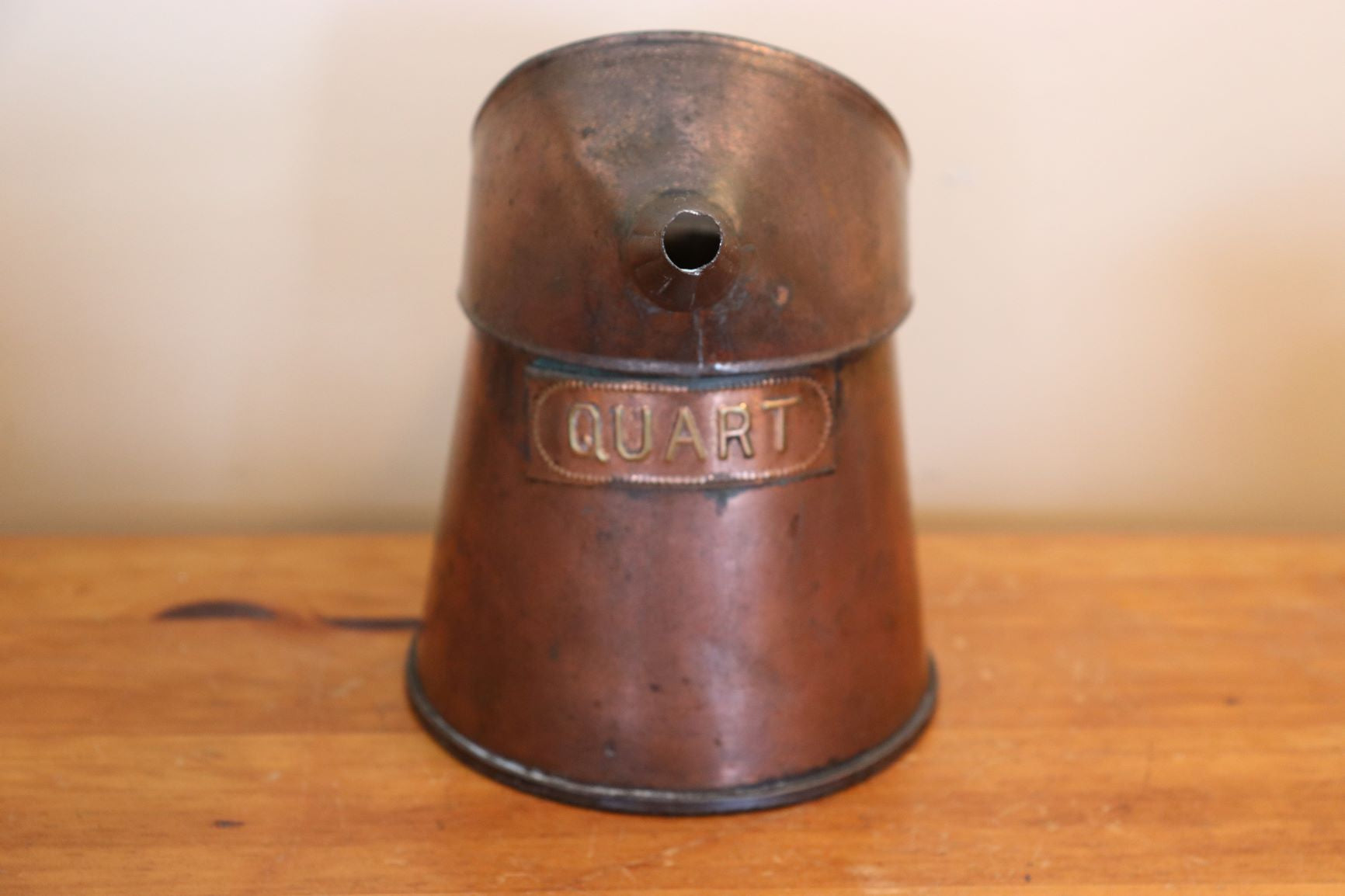 Vintage Metal Quart Bulk Oil Can