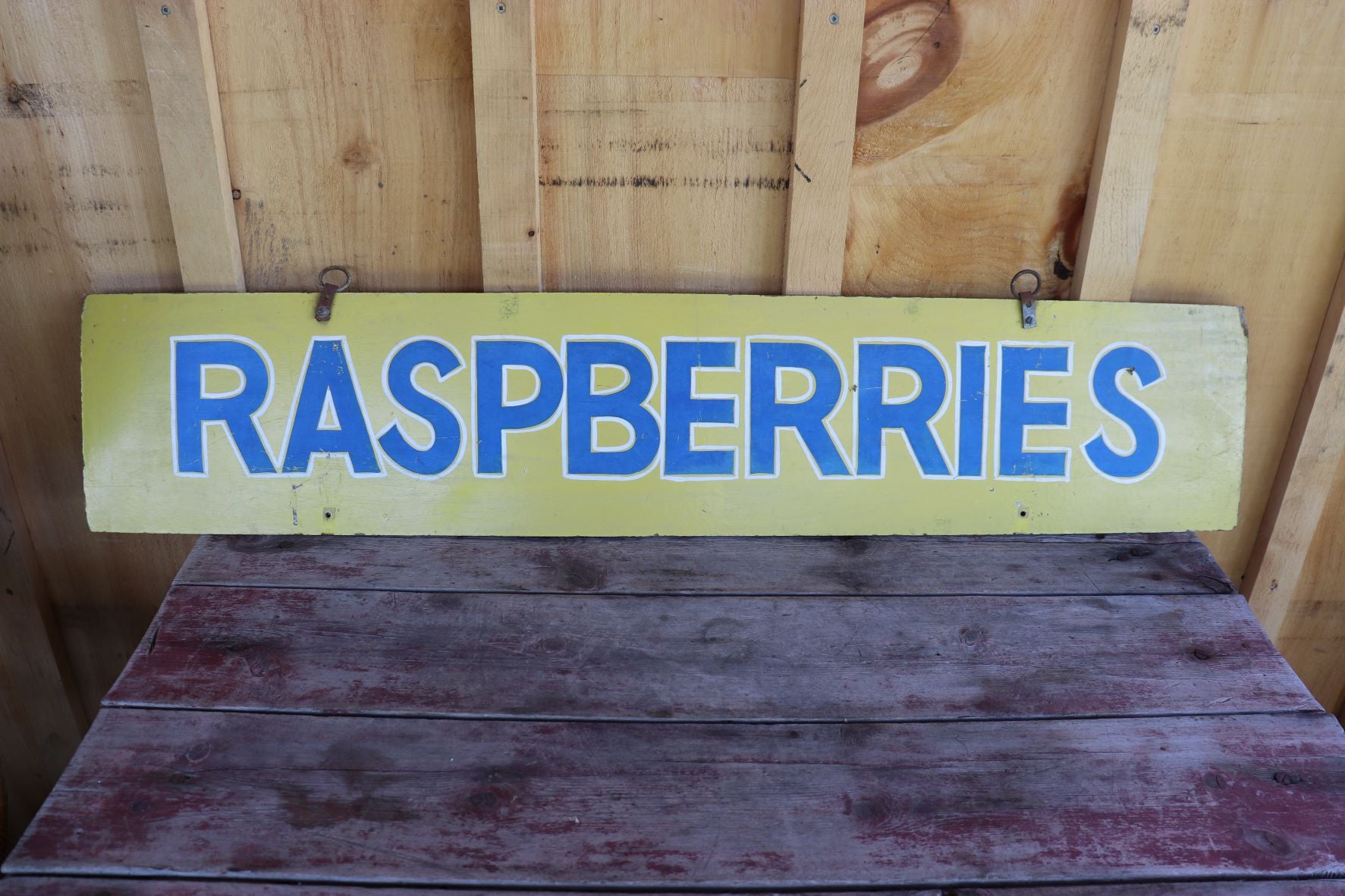 Vintage Raspberries Sign