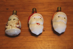 Vintage Santa Figural Bulbs