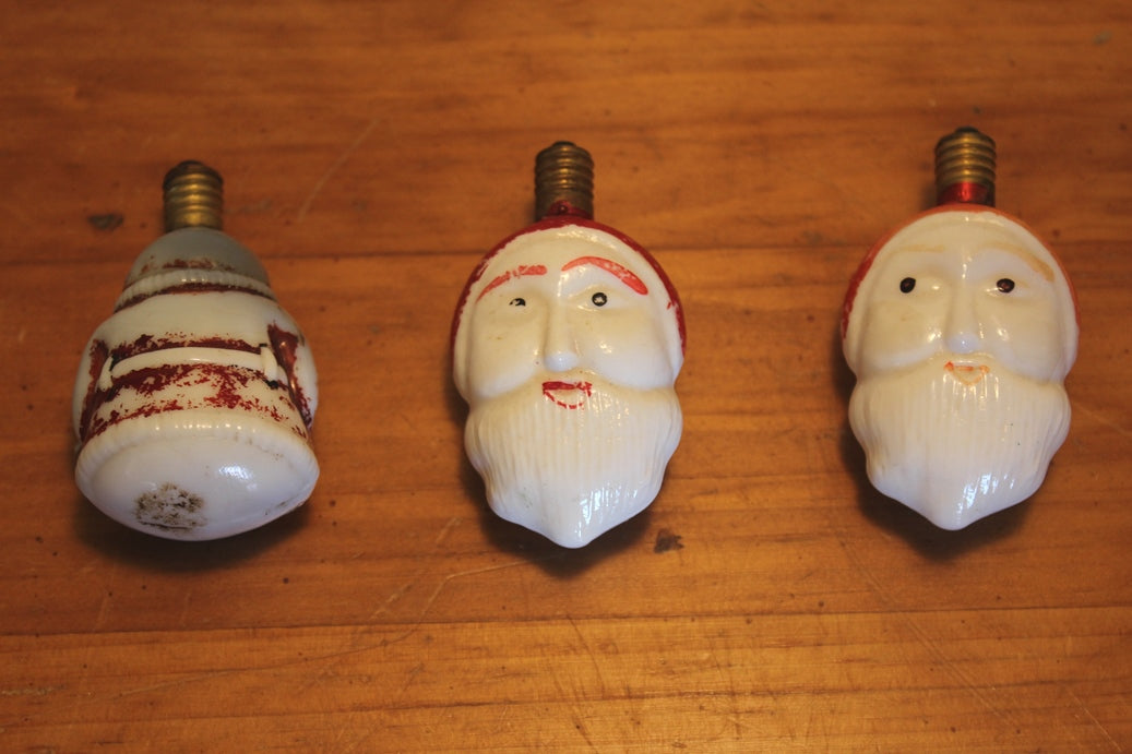 Vintage Santa Figural Bulbs