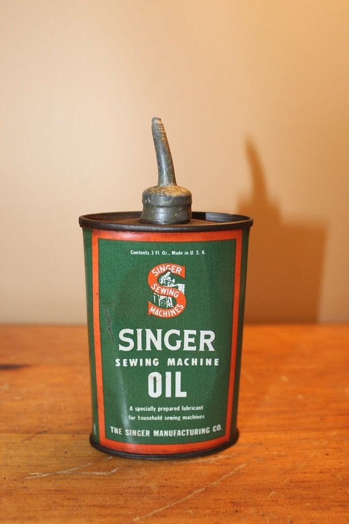 Vintage Singer Sewing Machine Oil Tin