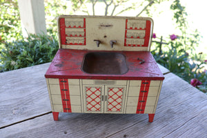 Old Tin Toy Sink By Wolverine