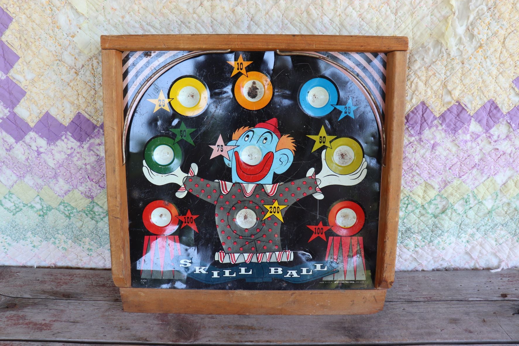 Vintage Tin Ball Game - Skill Ball