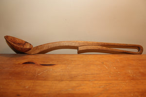 Old Antique Hand Carved Wooden Spoon