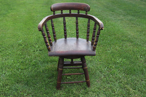 Old Antique Swivel Captain's Chair