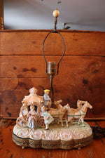 Load image into Gallery viewer, Vintage Victorian Capodimonte/Dresden Style Figural Table Lamp
