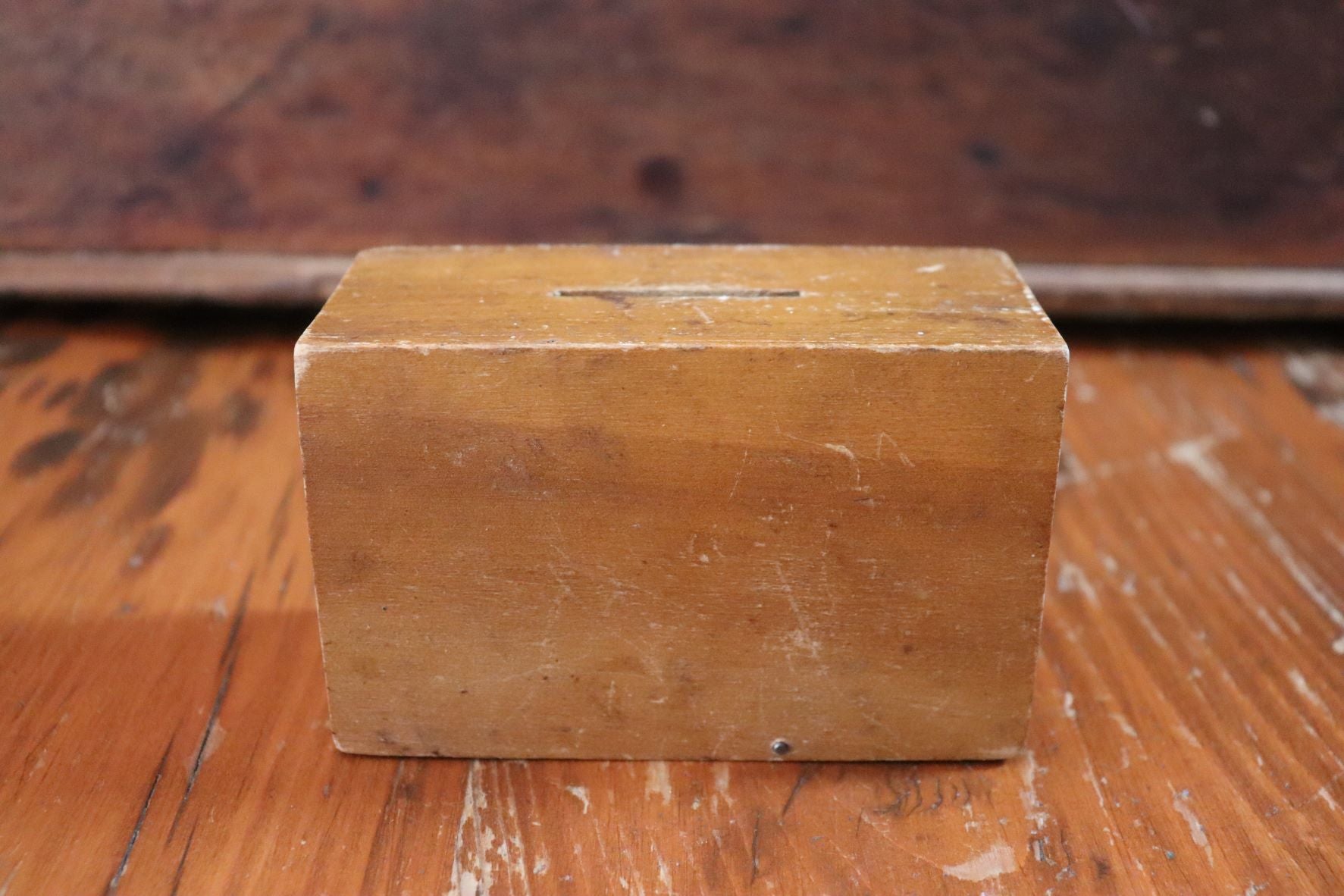 Vintage Small Wooden Bank